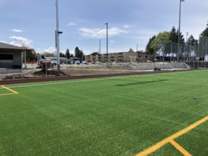 View of Moshier Park synthetic turf athletic field.