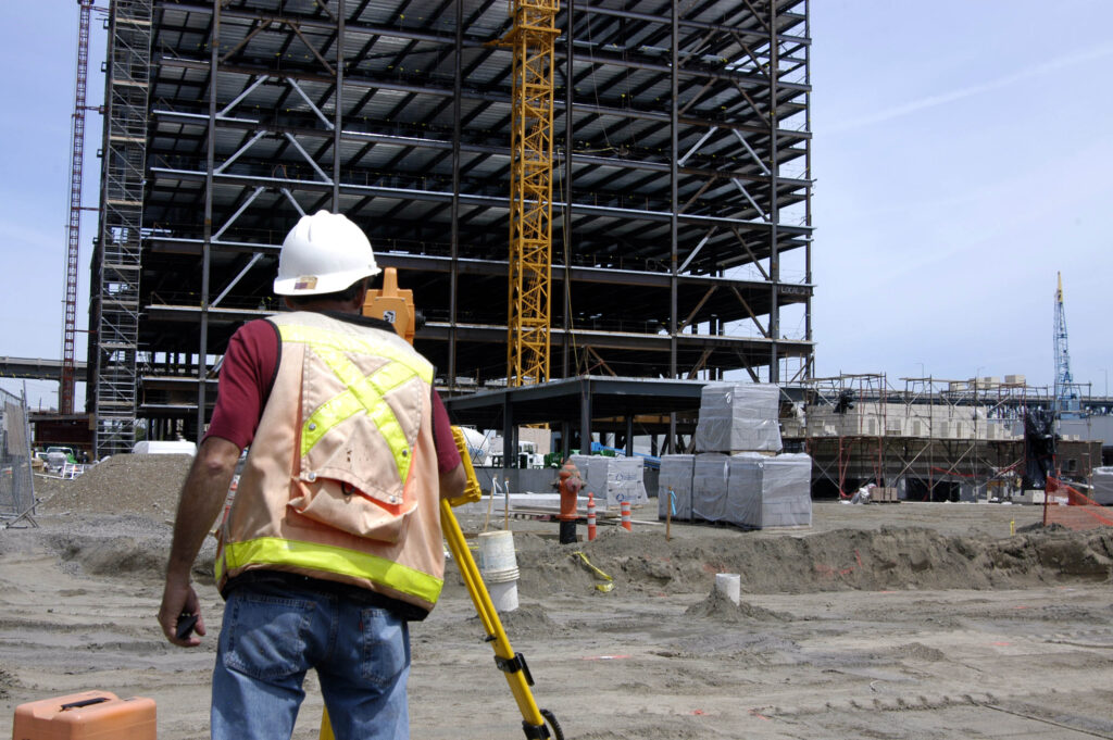 Image of construction surveying in the field